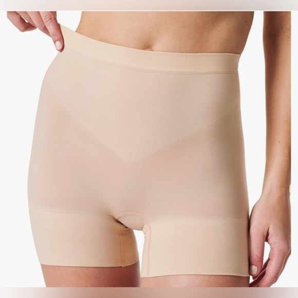SPANX Seamless Power Mid-Thigh Short Sz L Lightweight All-Day Comfort Control - Picture 2 of 5